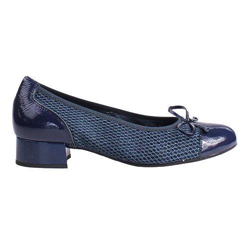 Pitillos Ladies Block Heeled Pumps - 10453 - Navy