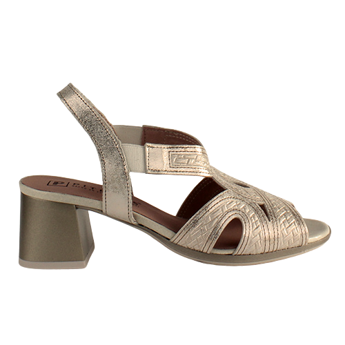 Pitillos Block Heeled Sandals - 5690 - Gold