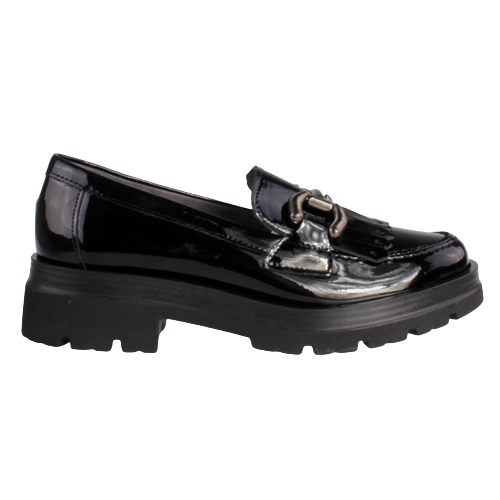 Pitillos Ladies Loafer Shoe- 5360 -Black Patent