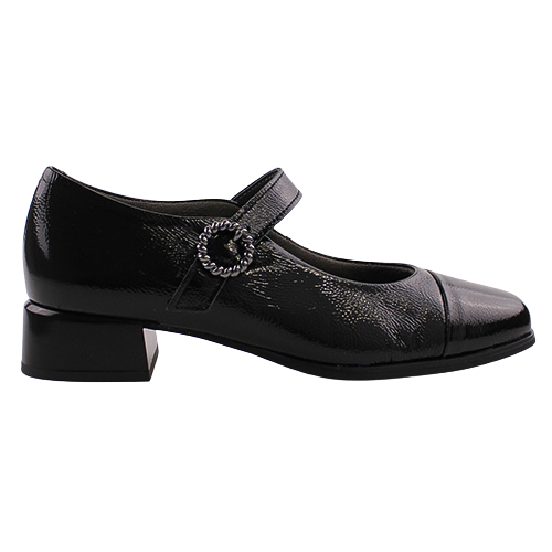 Pitillos Cross Strap Pumps - 10111- Black