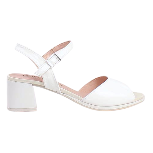 Pitillos Ladies Block Heeled Sandals - 10537 - Ice White