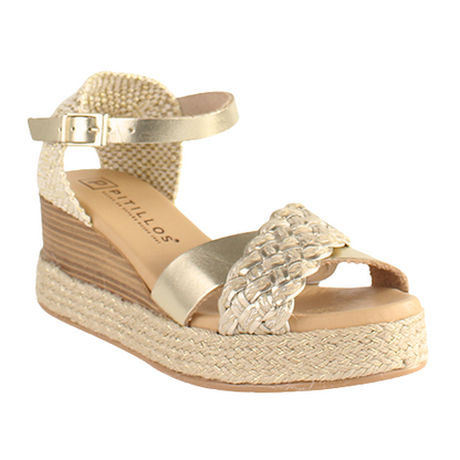 Pitillos Wedge Sandals - 5522 - Gold