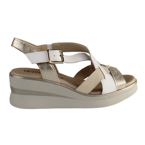 Pitillos Ladies Wedge Sandals - 5614 - White