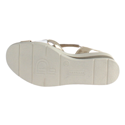 Pitillos Ladies Wedge Sandals - 5614 - White