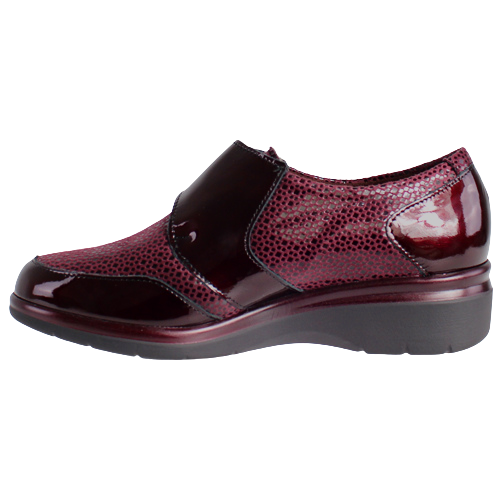 Burgundy wedge shoes sales
