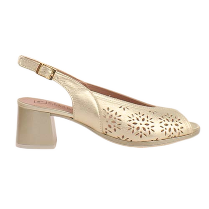 Pitillos Sling-Back Heels - 10532 - Gold