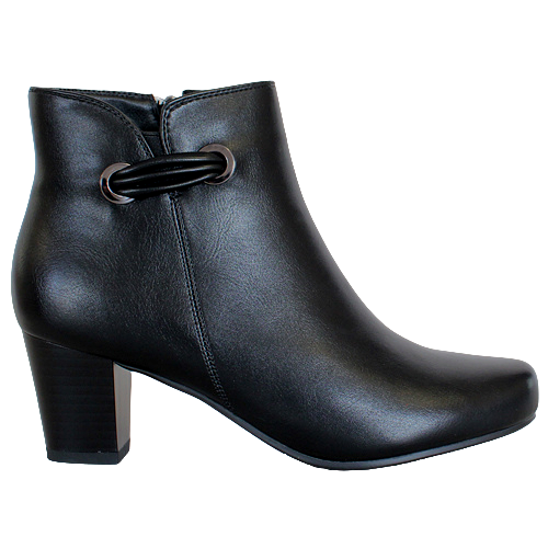 Redz Block Heeled Ankle Boots - A32 - Black