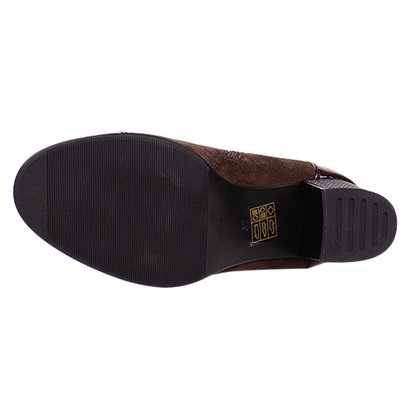 Redz Ladies Block Heeled Ankle Boots - 1901 - Brown