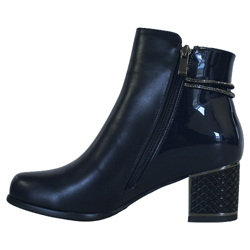 Navy block heel hotsell ankle boots