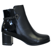 Redz Block Heeled Ankle Boots - F3971 - Black
