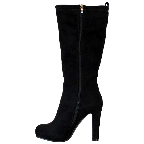Redz Ladies Dressy Knee Boots - B1359 - Black