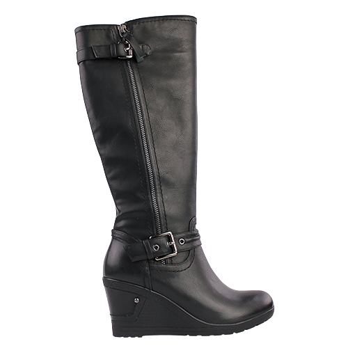 Redz Wedge Knee Boots - F882/4173 - Black