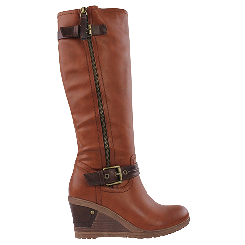 Redz Wedge Knee Boots - F882/4173 - Tan