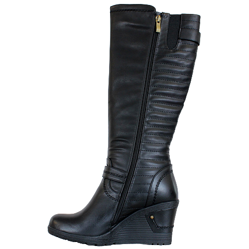 Knee high sales wedge boots uk