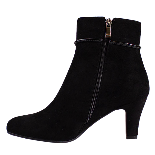 Redz Ladies  Ankle Boots - D6032 - Black Suede