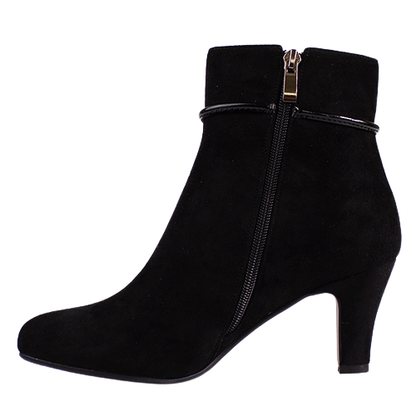 Redz Ladies  Ankle Boots - D6032 - Black Suede
