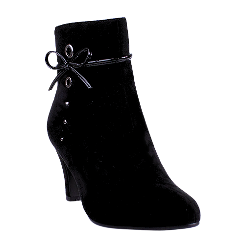 Redz Ladies  Ankle Boots - D6032 - Black Suede