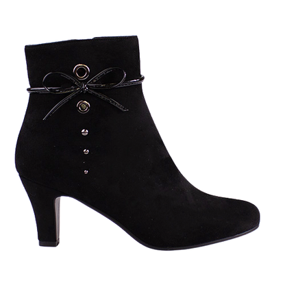 Redz Ladies  Ankle Boots - D6032 - Black Suede