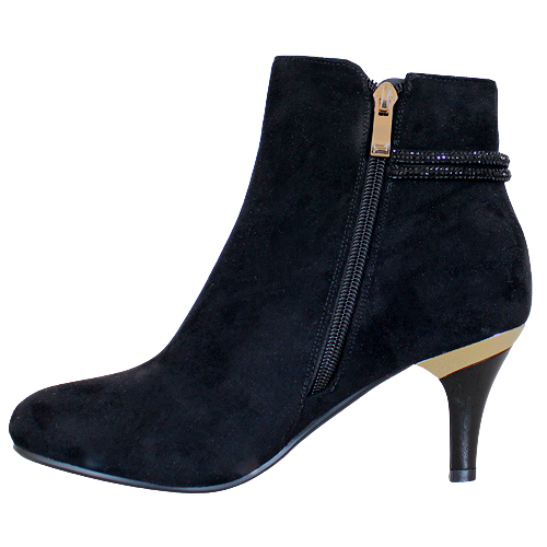 Redz Dressy Ankle Boots - W267 - Black Suede