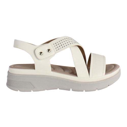 Redz Low Wedge Sandals - 161-16A - White
