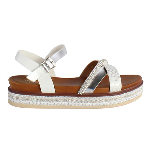 Redz Sandals - 6W8908-1 - White / Multi