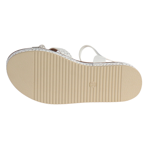 Redz Flatform Sandals - 6W8908-1 - White/Silver