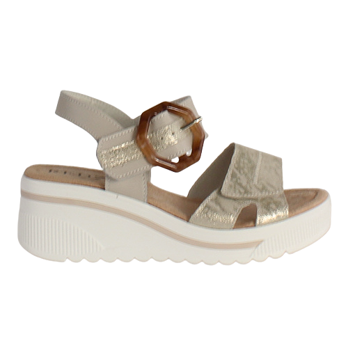 Redz Ladies Wedge Sandals - T42-203 - Beige/Gold