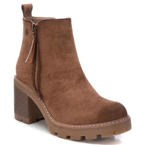 Refresh  Block Heeled Ankle Boots - 172125 - Camel