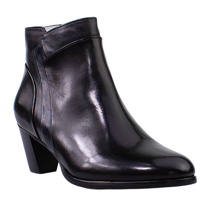 Regade Le Ciel  Block Heeled Ankle Boots - Sonia-137 - Black/Navy