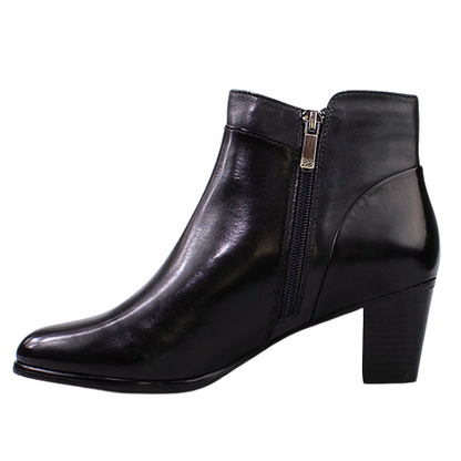 Regade Le Ciel  Block Heeled Ankle Boots - Sonia-137 - Black/Navy