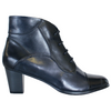 Regade Le Ciel  Block Heeled Ankle Boots - Sonia-123 - Black/Navy