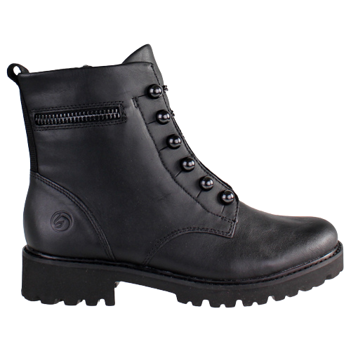 Remonte Ladies Biker Boots - D8670-01 - Black