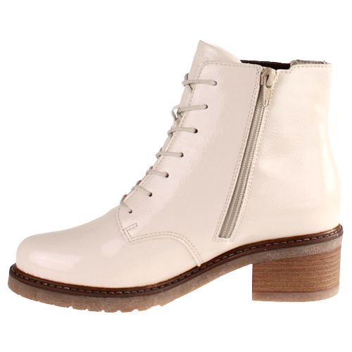 Remonte Block Heeled Ankle Boots - D1A72 - Off White