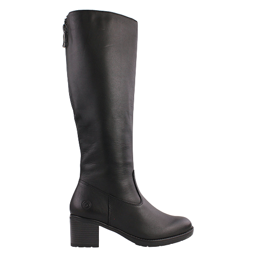 Remonte Wide Fit Block Heeled Knee Boots - D2A71-00 - Black