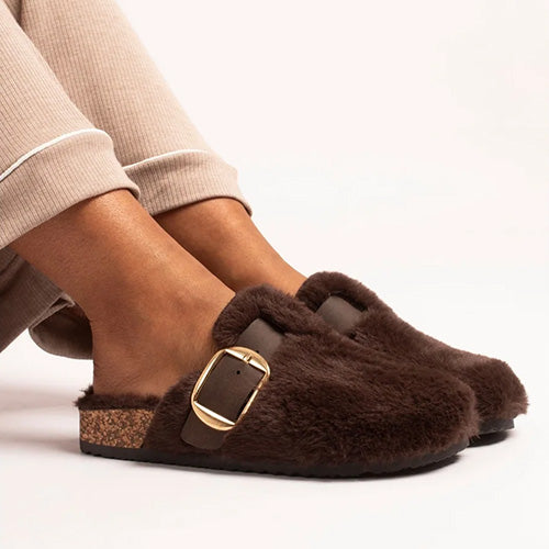 Lunar Ladies Slippers - Rhianna - Brown