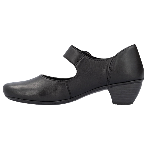 Rieker Block Heeled Mary Janes  -  41756-00 - Black
