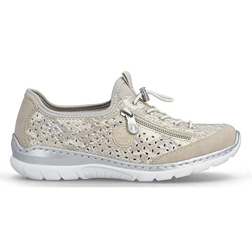 Rieker Casual Shoes - L3252 - Pearl/Gold
