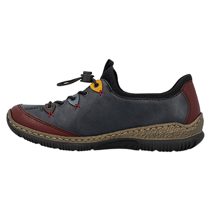 Rieker Casual Shoes - N3271-35 - Navy/Wine