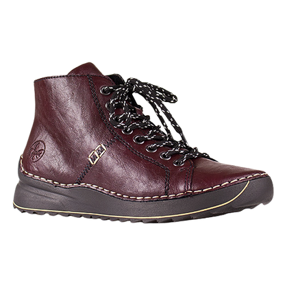 Rieker Ladies Ankle Boots - 71510 - Burgundy