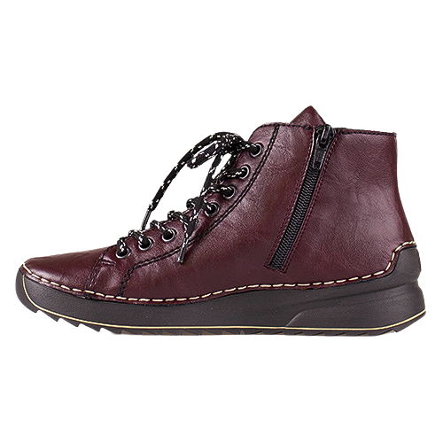 Rieker Ladies Ankle Boots - 71510 - Burgundy