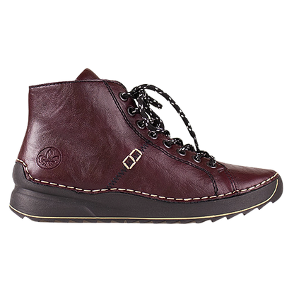 Rieker Ladies Ankle Boots - 71510 - Burgundy