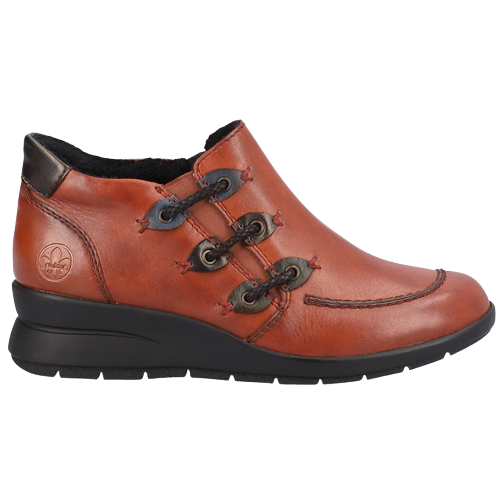 Rieker Wedge Shoe-Boots - L4853 - Red