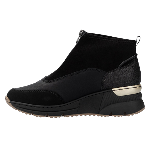 Rieker Wedge Ankle Boots -  N6361-00 - Black