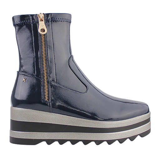 Kate Appleby Wedge Boots - Croston - Navy Patent