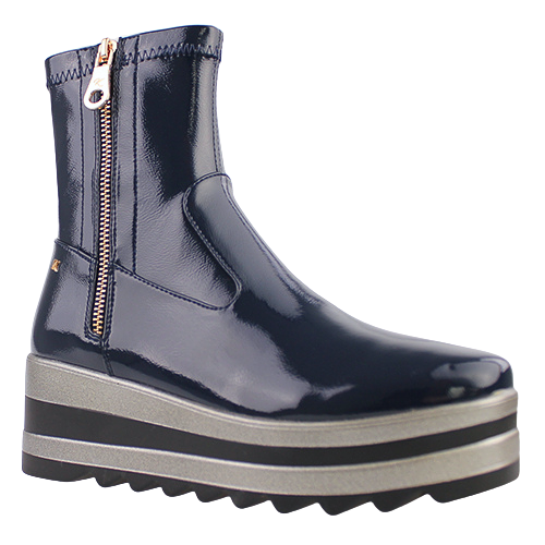 Kate Appleby Wedge Boots - Croston - Navy Patent