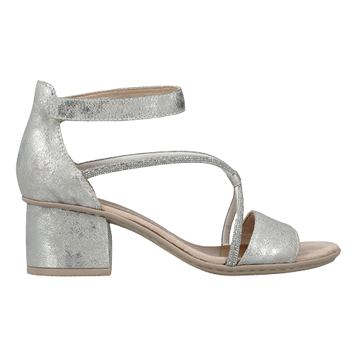 Rieker  Block Heeled Sandals - 64654-40 - Silver