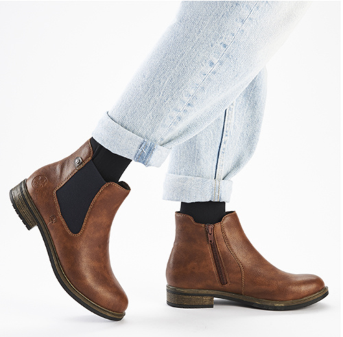 Rieker Ladies Chelsea Boots 72254-24 Tan