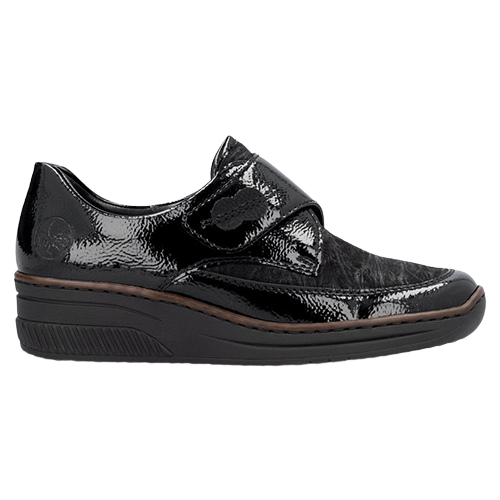 Rieker Ladies Wedge Shoes - 487C0-00 - Black