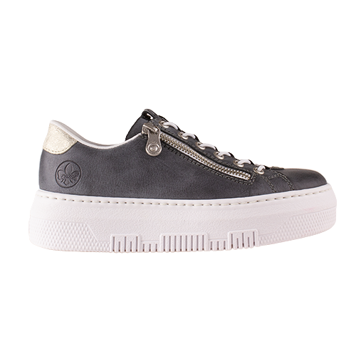 Rieker Ladies Flatform Trainers - M1953-60 - Grey