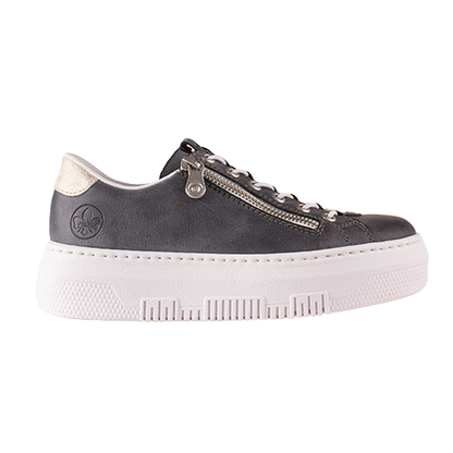Rieker Ladies Flatform Trainers - M1953-60 - Grey